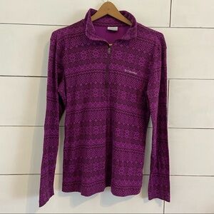 Columbia Purple Quilted Pattern Lightweight Jacket. Size Large
